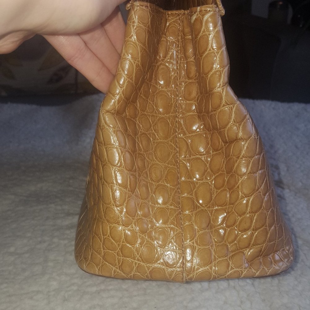 VERY RARE! Bulgari Isabella Rosselini Crocodile leather purse, beige - Picture 3 of 11